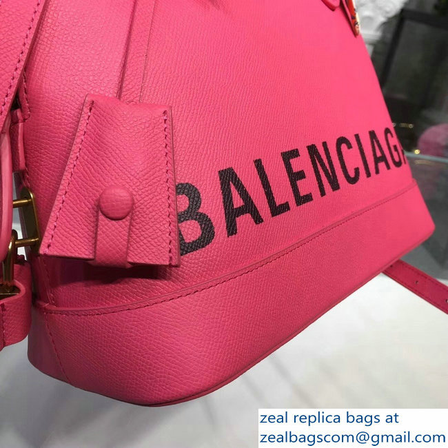 Balenciag Front Logo Ville Top Handle Small Bag Pink 2018