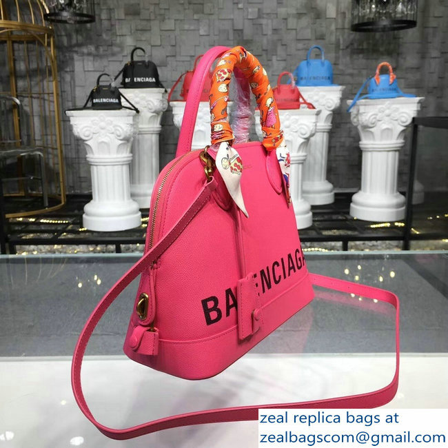 Balenciag Front Logo Ville Top Handle Small Bag Pink 2018