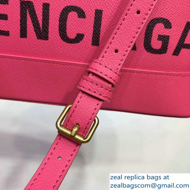 Balenciag Front Logo Ville Top Handle Small Bag Pink 2018