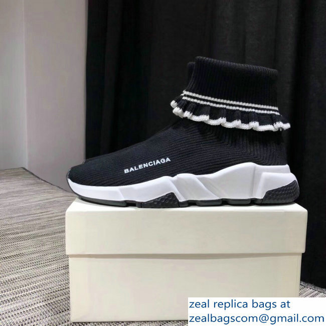 Balenciaga Knit Sock Speed Trainers Lovers Sneakers Cuffed Black 2018