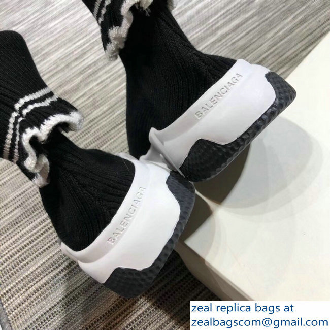 Balenciaga Knit Sock Speed Trainers Lovers Sneakers Cuffed Black 2018 - Click Image to Close