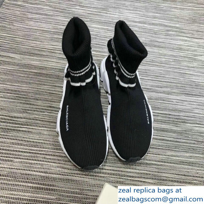 Balenciaga Knit Sock Speed Trainers Lovers Sneakers Cuffed Black 2018 - Click Image to Close