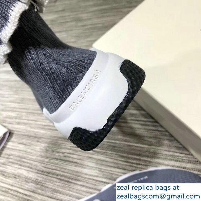 Balenciaga Knit Sock Speed Trainers Lovers Sneakers Cuffed Gray 2018