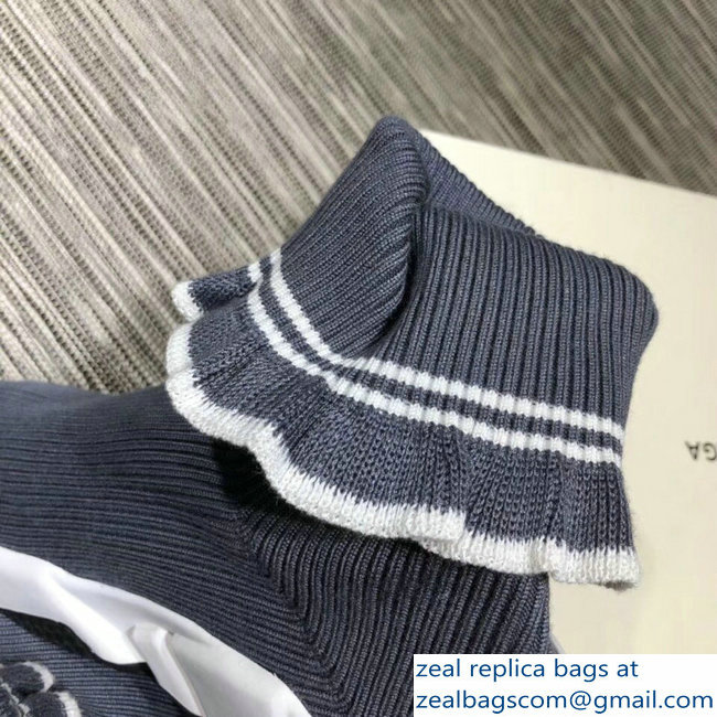 Balenciaga Knit Sock Speed Trainers Lovers Sneakers Cuffed Gray 2018