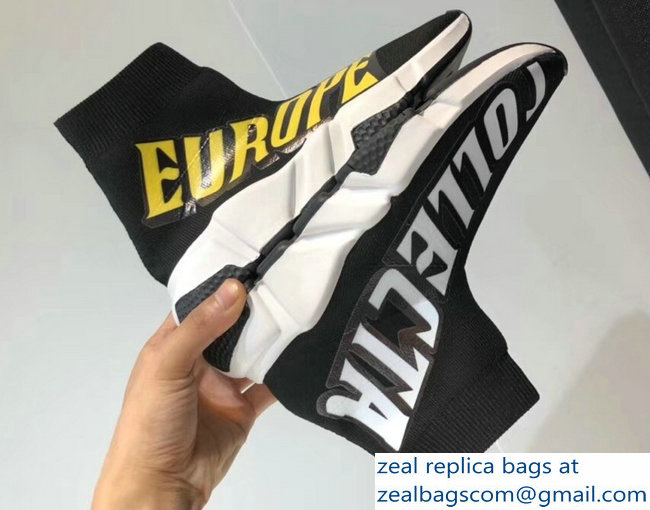 Balenciaga Knit Sock Speed Trainers Lovers Sneakers Europe Black 2018