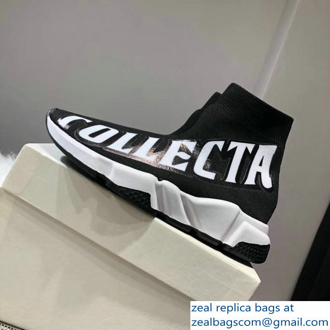 Balenciaga Knit Sock Speed Trainers Lovers Sneakers Europe Black 2018 - Click Image to Close