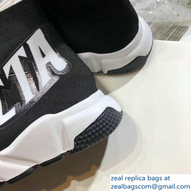 Balenciaga Knit Sock Speed Trainers Lovers Sneakers Europe Black 2018 - Click Image to Close