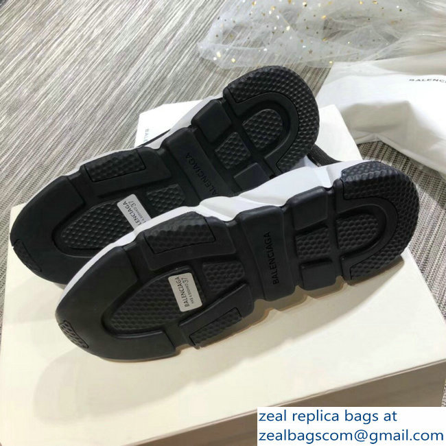 Balenciaga Knit Sock Speed Trainers Lovers Sneakers Europe Black 2018 - Click Image to Close