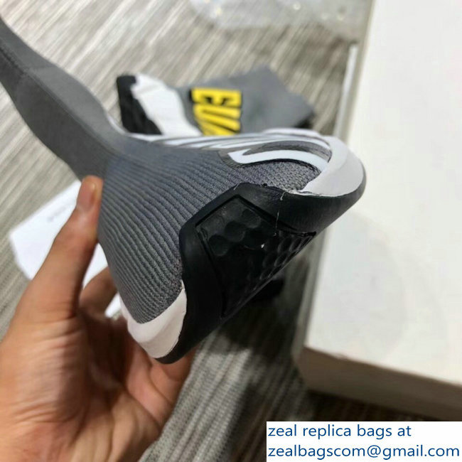 Balenciaga Knit Sock Speed Trainers Lovers Sneakers Europe Gray 2018