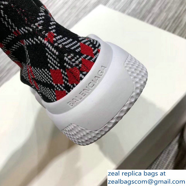 Balenciaga Knit Sock Speed Trainers Lovers Sneakers Grid Gray 2018
