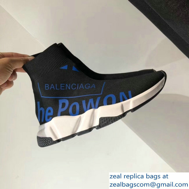 Balenciaga Knit Sock Speed Trainers Lovers Sneakers Power of Dreams Black 2018