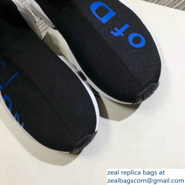 Balenciaga Knit Sock Speed Trainers Lovers Sneakers Power of Dreams Black 2018 - Click Image to Close