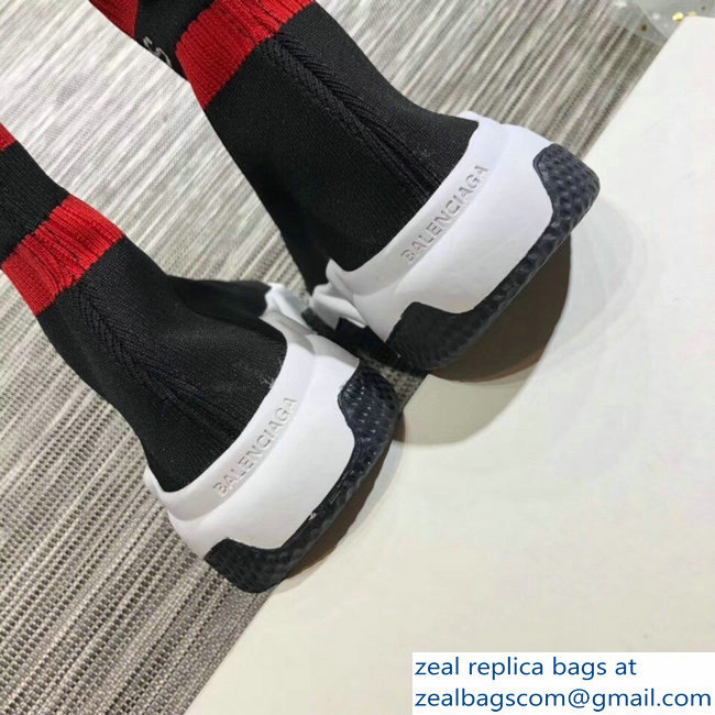 Balenciaga Knit Sock Speed Trainers Lovers Sneakers Vements Black 2018 - Click Image to Close