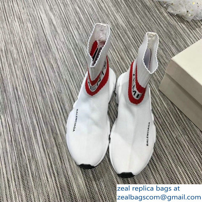 Balenciaga Knit Sock Speed Trainers Lovers Sneakers Vements White 2018