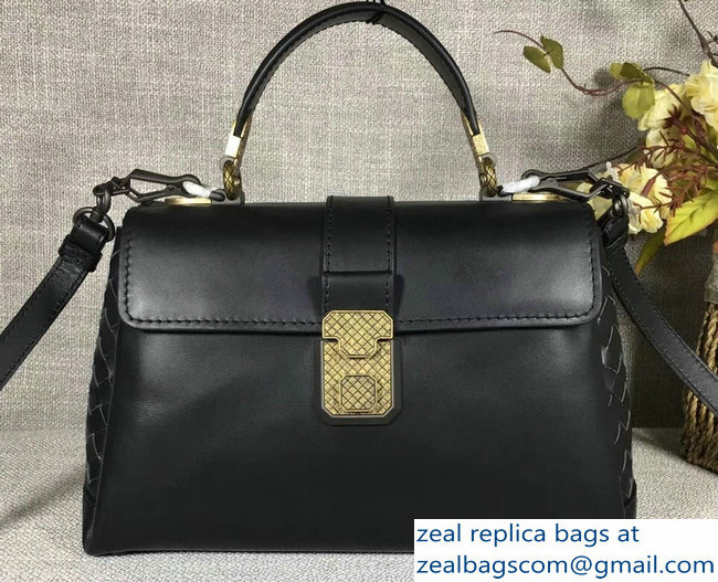 Bottega Veneta Calf Piazza Bag Black 2018