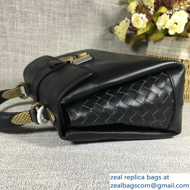 Bottega Veneta Calf Piazza Bag Black 2018 - Click Image to Close