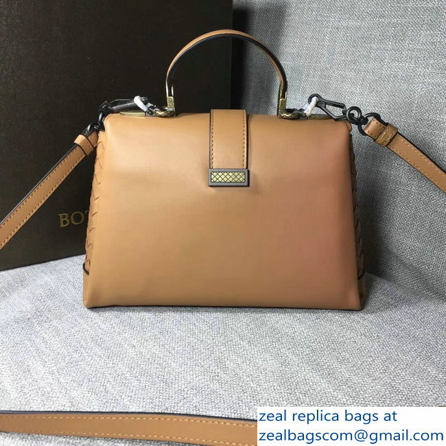 Bottega Veneta Calf Piazza Bag Brown 2018