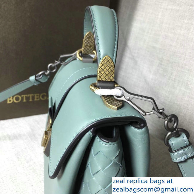Bottega Veneta Calf Piazza Bag Cyan 2018 - Click Image to Close