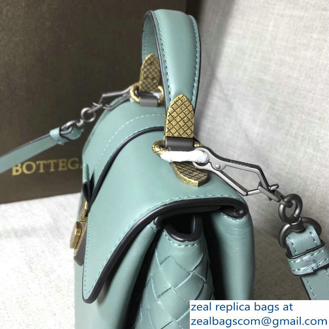 Bottega Veneta Calf Piazza Bag Cyan 2018