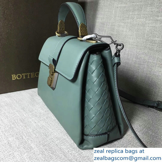 Bottega Veneta Calf Piazza Bag Cyan 2018