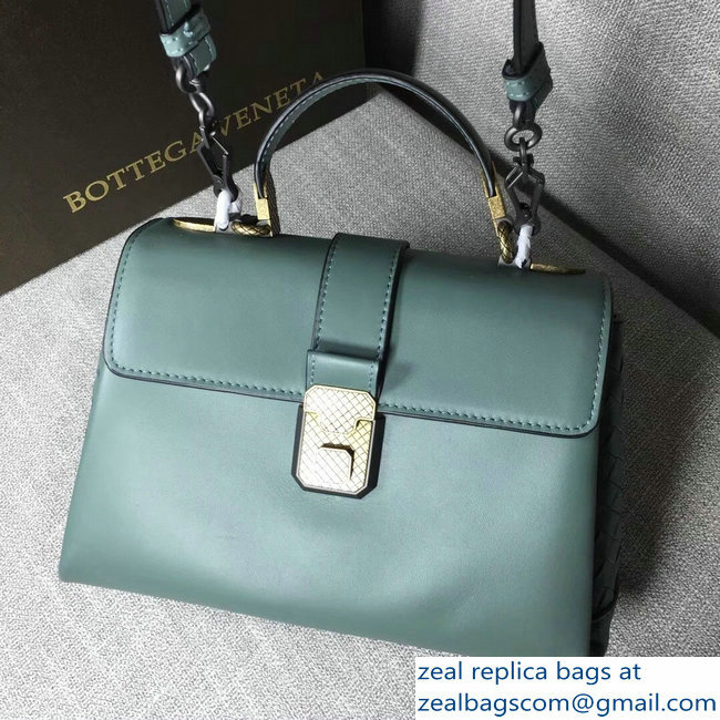 Bottega Veneta Calf Piazza Bag Cyan 2018