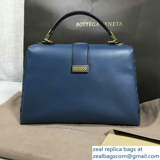 Bottega Veneta Calf Piazza Bag Dark Blue 2018 - Click Image to Close