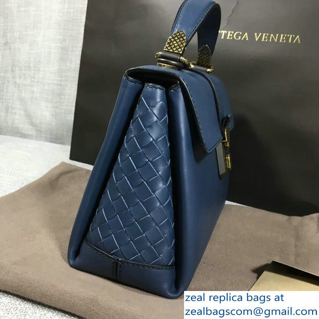 Bottega Veneta Calf Piazza Bag Dark Blue 2018