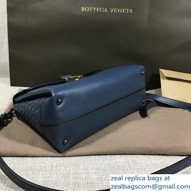 Bottega Veneta Calf Piazza Bag Dark Blue 2018 - Click Image to Close