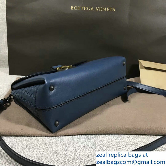 Bottega Veneta Calf Piazza Bag Dark Blue 2018