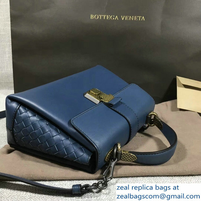 Bottega Veneta Calf Piazza Bag Dark Blue 2018