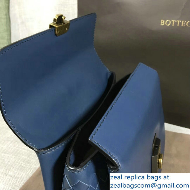 Bottega Veneta Calf Piazza Bag Dark Blue 2018