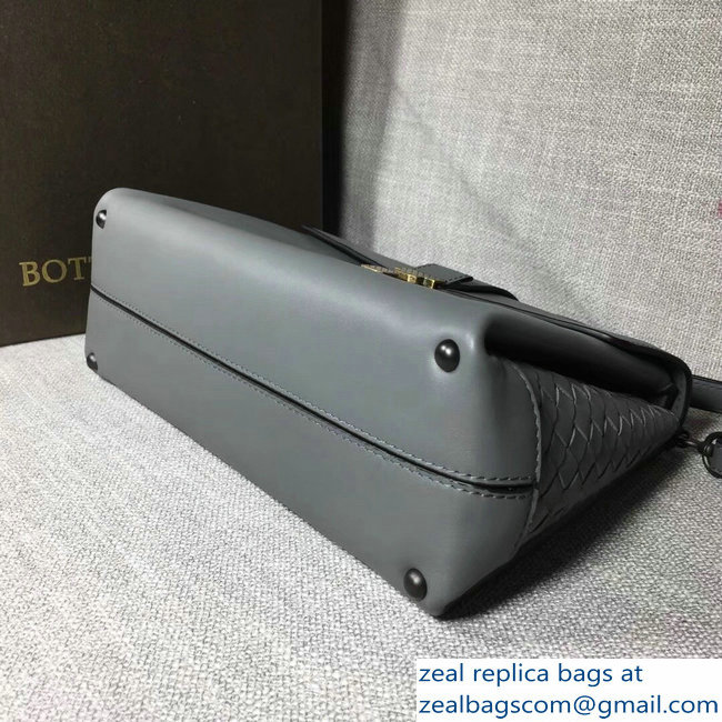 Bottega Veneta Calf Piazza Bag Gray 2018