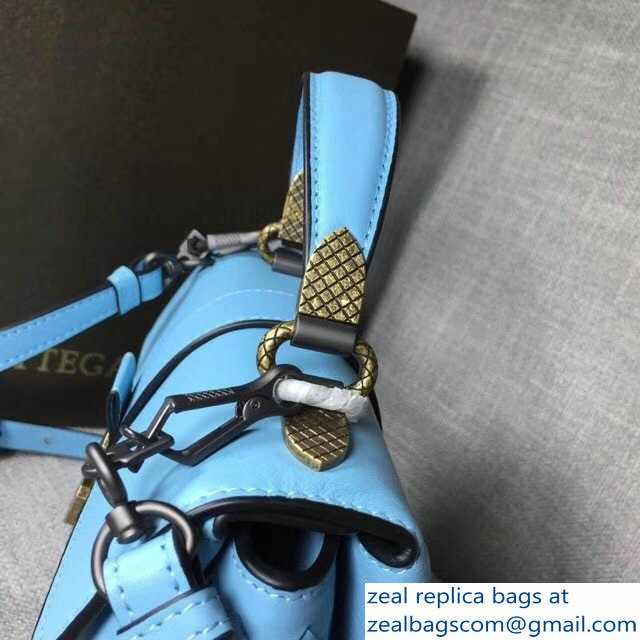 Bottega Veneta Calf Piazza Bag Sky Blue 2018