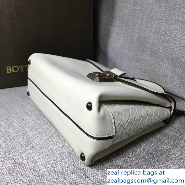 Bottega Veneta Calf Piazza Bag White 2018