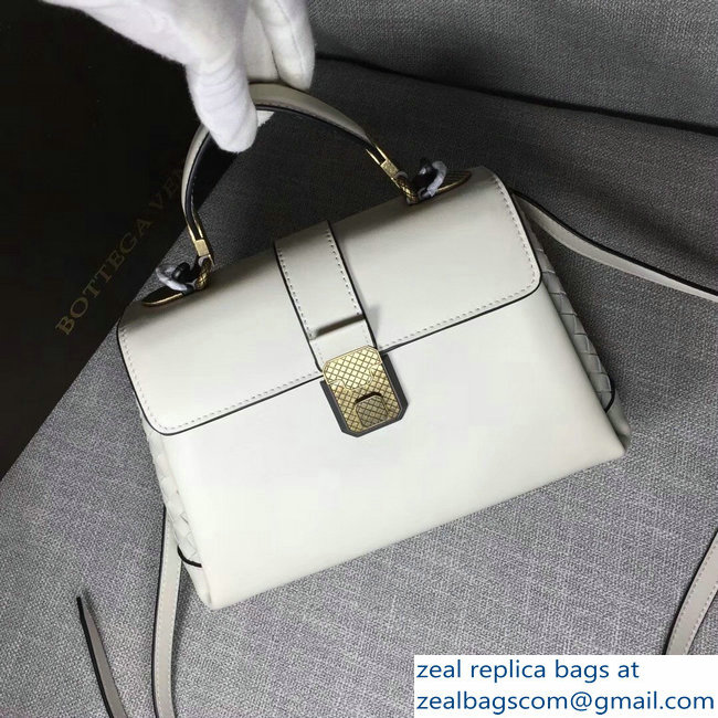 Bottega Veneta Calf Piazza Bag White 2018