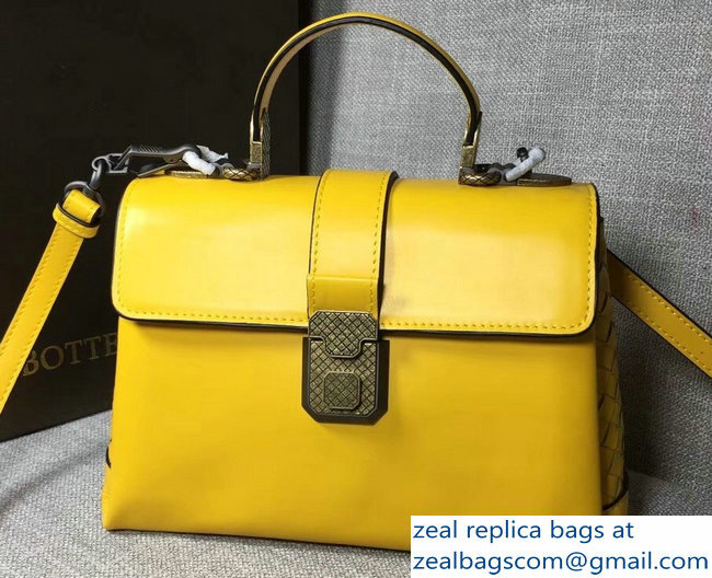 Bottega Veneta Calf Piazza Bag Yellow 2018