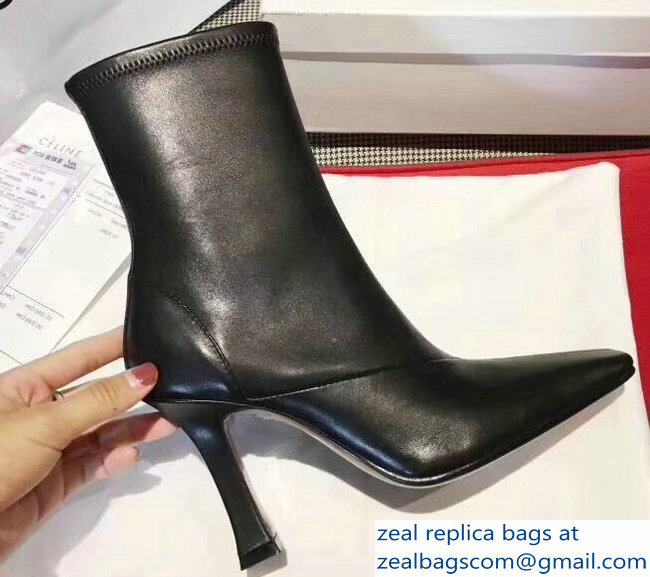 Celin Heel 9.5cm Ankle Boots Black 2018