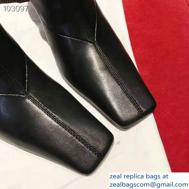 Celin Heel 9.5cm Ankle Boots Black 2018