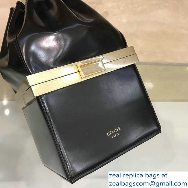 Celin Limited Edtion Calfskin Box Handle Bag Black 2018