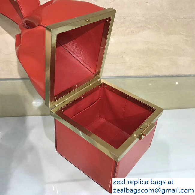Celin Limited Edtion Calfskin Box Handle Bag Red 2018
