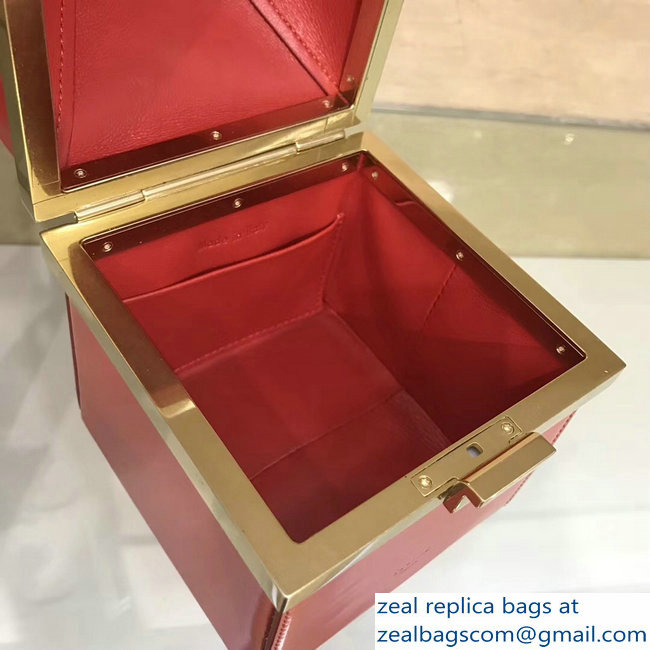 Celin Limited Edtion Calfskin Box Handle Bag Red 2018