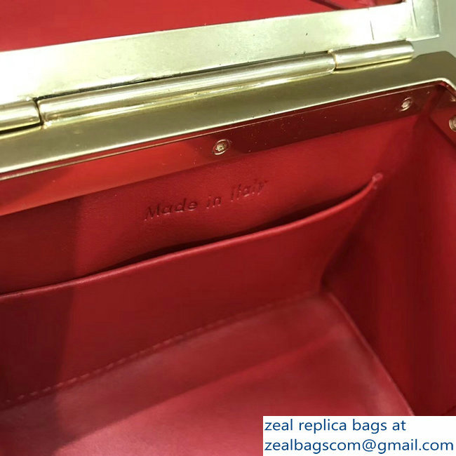 Celin Limited Edtion Calfskin Box Handle Bag Red 2018