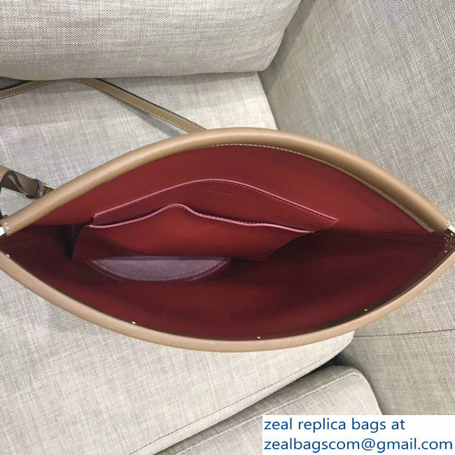 Celin Smooth Calfskin Cabas Clasp Bag Apricot 2018