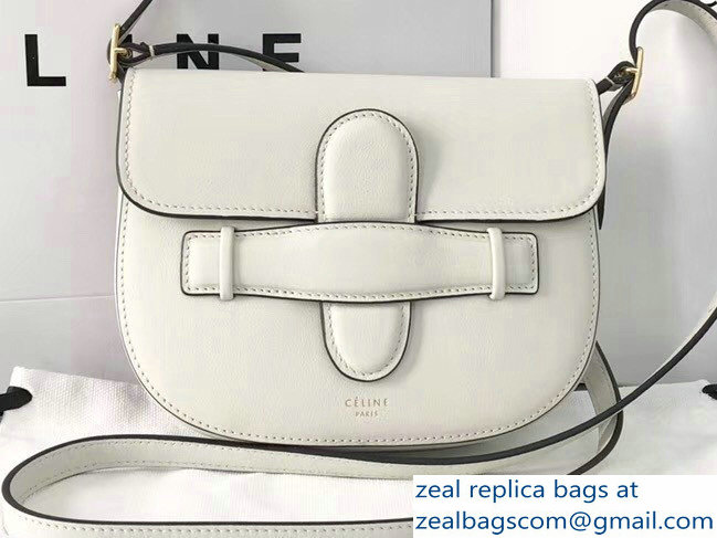 Celin Symmetrical Shoulder Belt Bag White 2018