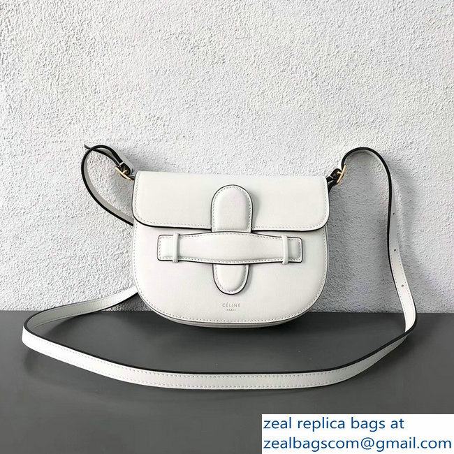 Celin Symmetrical Shoulder Belt Bag White 2018