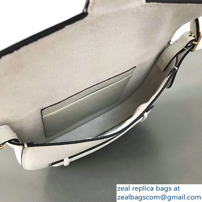 Celin Symmetrical Shoulder Belt Bag White 2018