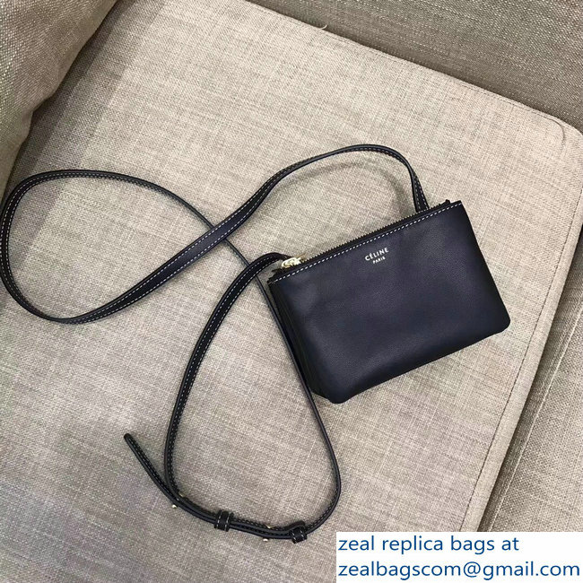 Celin Trio Mini Bag Black with Strap 2018