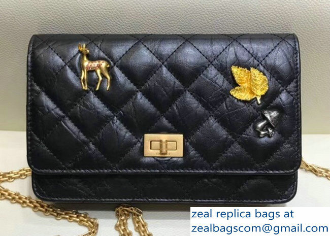 Chanel 2.55 Reissue Aged Calfskin Wallet On Chain WOC Bag A70328 Charms 2018