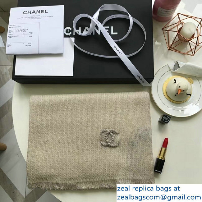 Chanel CC Logo Cashmere Scarf 01 2018