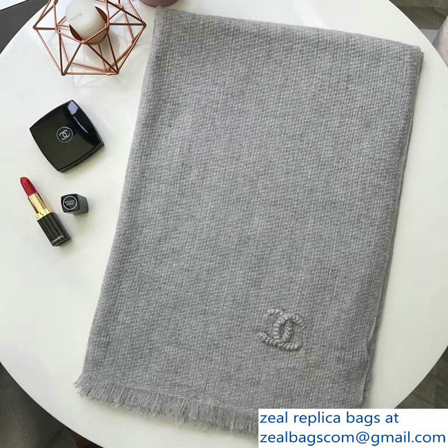 Chanel CC Logo Cashmere Scarf 03 2018